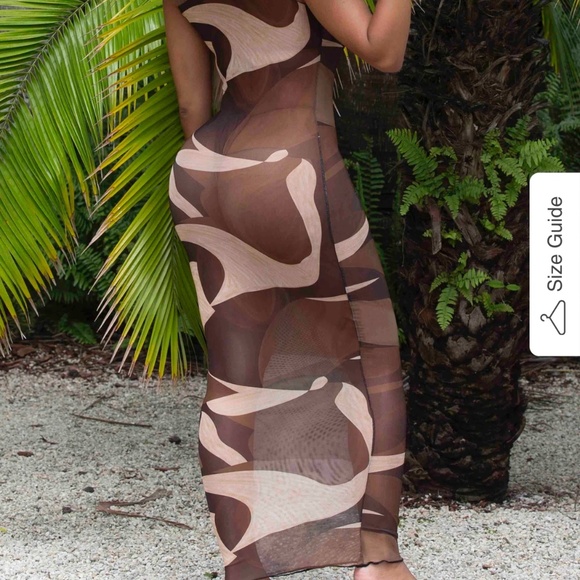 Adonis Sheer Cover Up - Multi Mocha - Picture 2 of 3